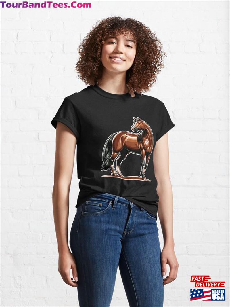 Brown Quarter Horse Design Classic T-Shirt Sweatshirt 29Uf192136 – Utopia Fashion