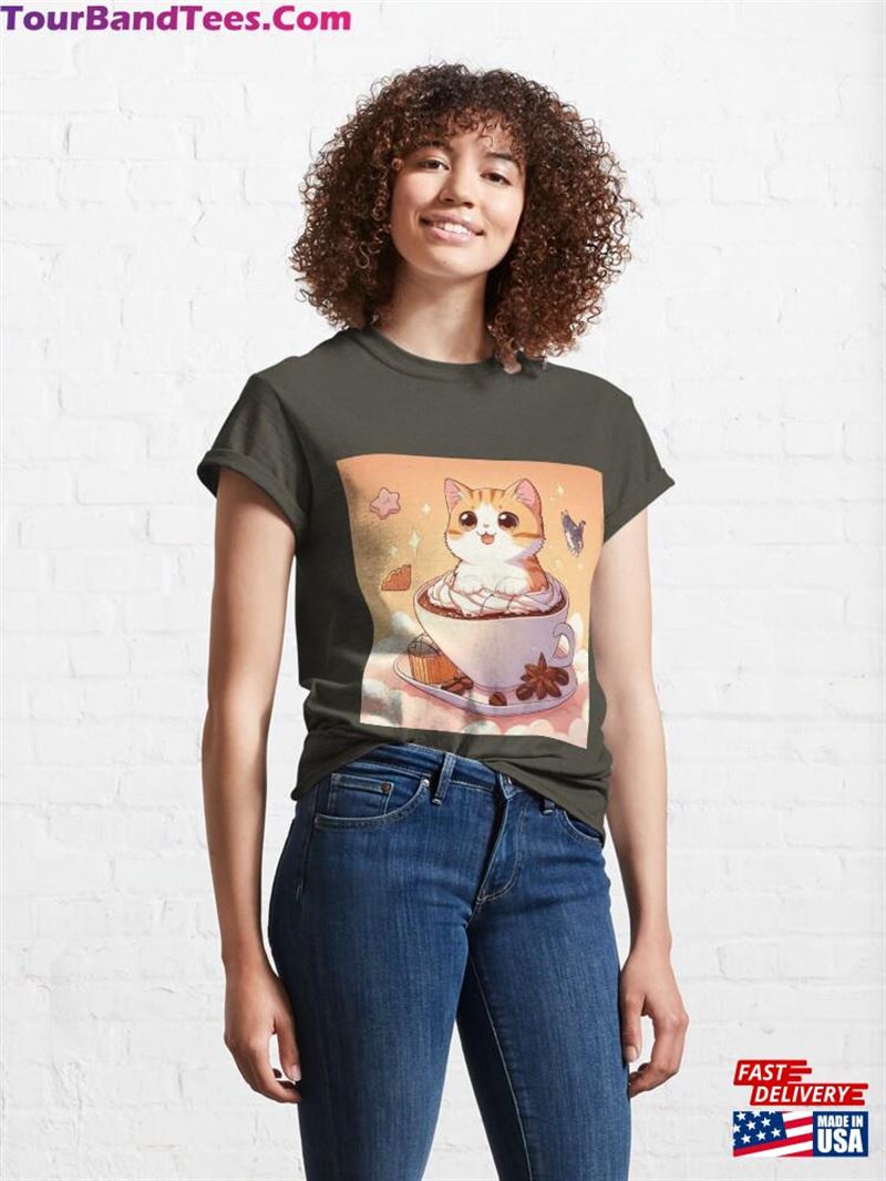 Cappuccino Cat Classic T-Shirt Sweatshirt Unisex 29Uf191674 – Utopia Fashion