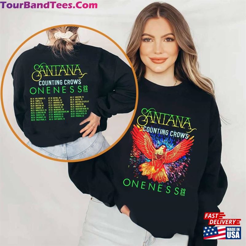 Carlos Santana And Counting Crows Shirt The Oneness Tour Fan Hoodie Unisex 29Uf192769 – Utopia Fashion