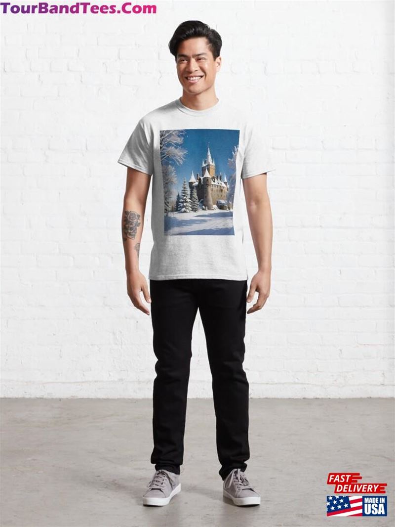 Castle In The Snow Watercolor Classic T-Shirt Sweatshirt 29Uf194348 – Utopia Fashion