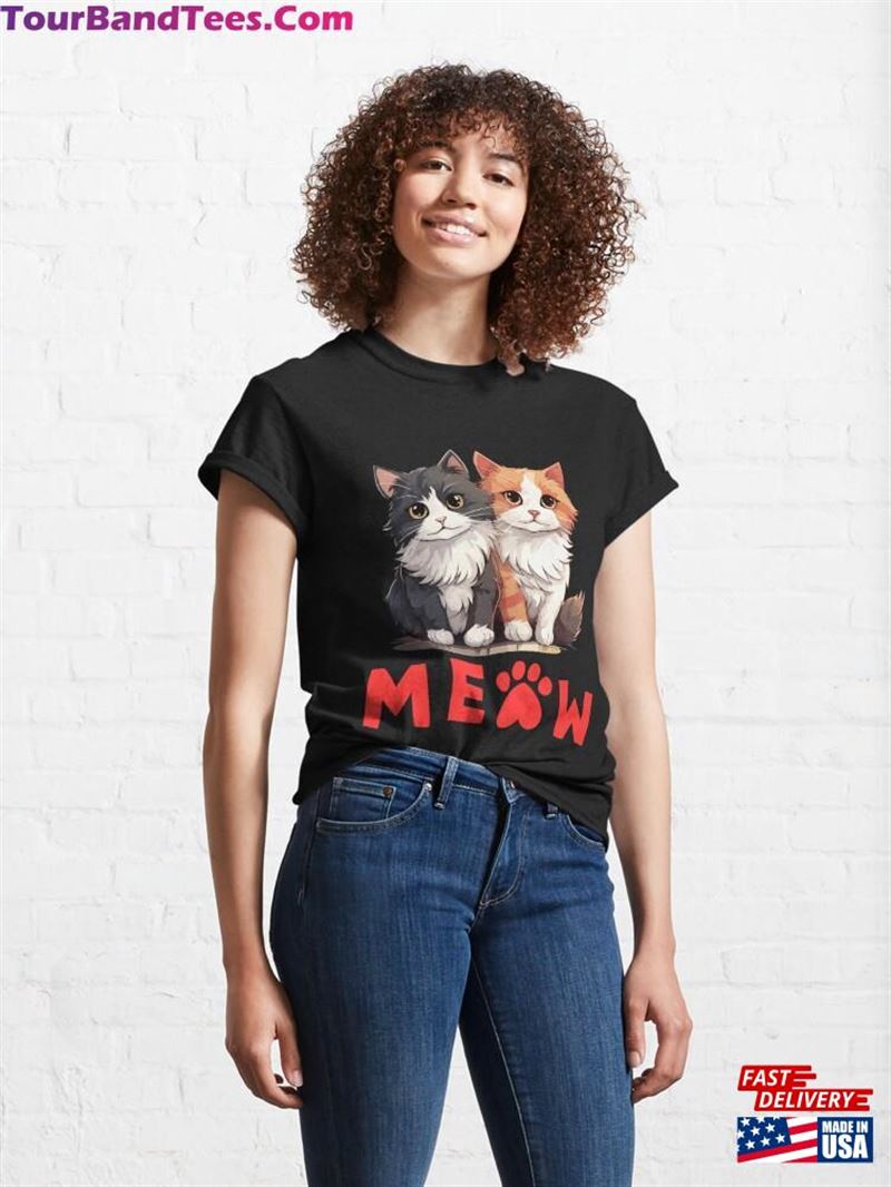 Cat Meow Murderous Grey And Yellwo Gift Premium T-Shirt Hoodie Sweatshirt 29Uf206934 – Utopia Fashion