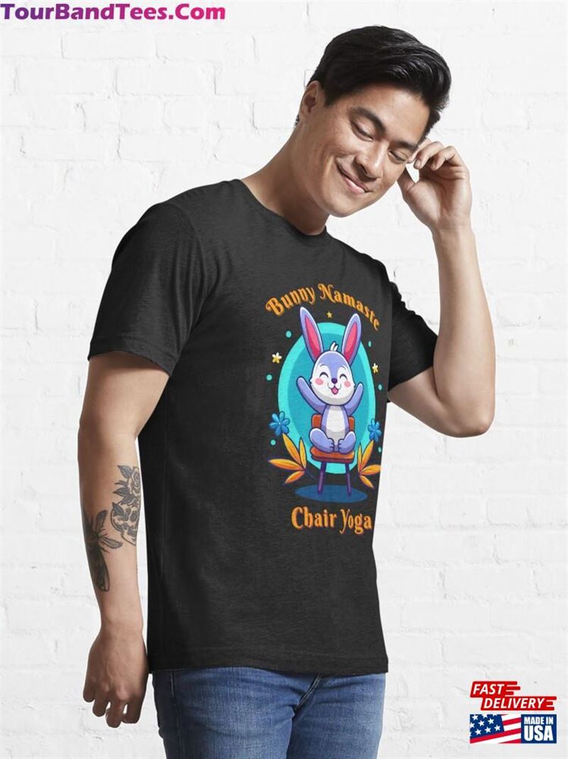 Chair Yoga Exercises Bunny Namaste Essential T-Shirt Sweatshirt Hoodie 29Uf206946 – Utopia Fashion