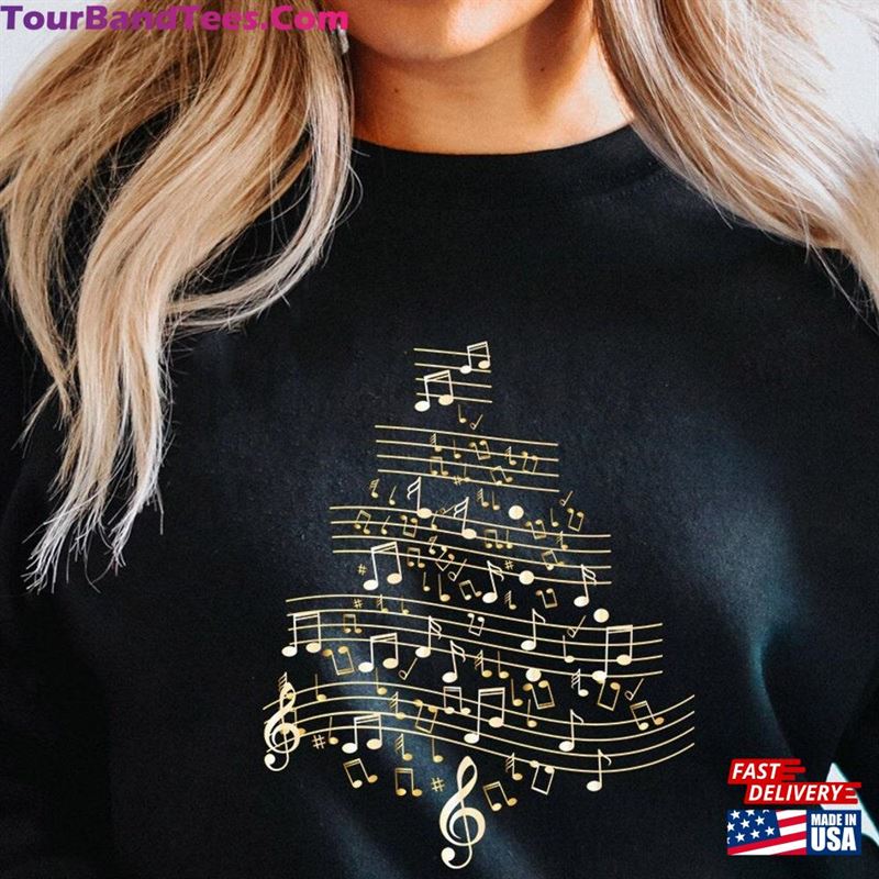 Christmas Tree Crewneck Sweatshirt Gift For Music Lovers Womens Hoodie Xmas Shirt Teacher Unisex 29Uf191502 – Utopia Fashion