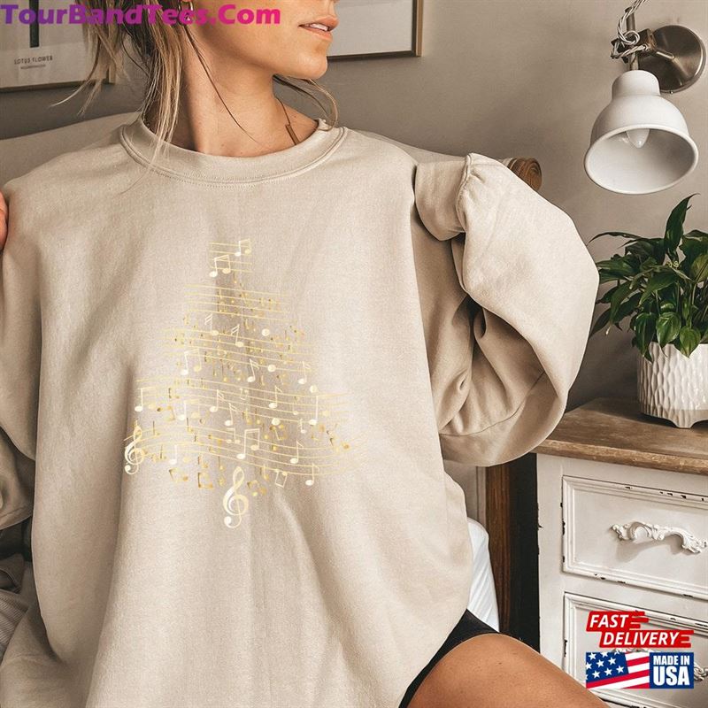 Christmas Tree Crewneck Sweatshirt Gift For Music Lovers Womens Hoodie Xmas Shirt Teacher Unisex 29Uf191502 – Utopia Fashion