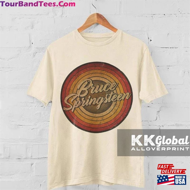 Circle Retro Faded Bruce Springsteen T-Shirt The Boss Music Tour Rock Shirt_1 Classic 29Uf192082 – Utopia Fashion