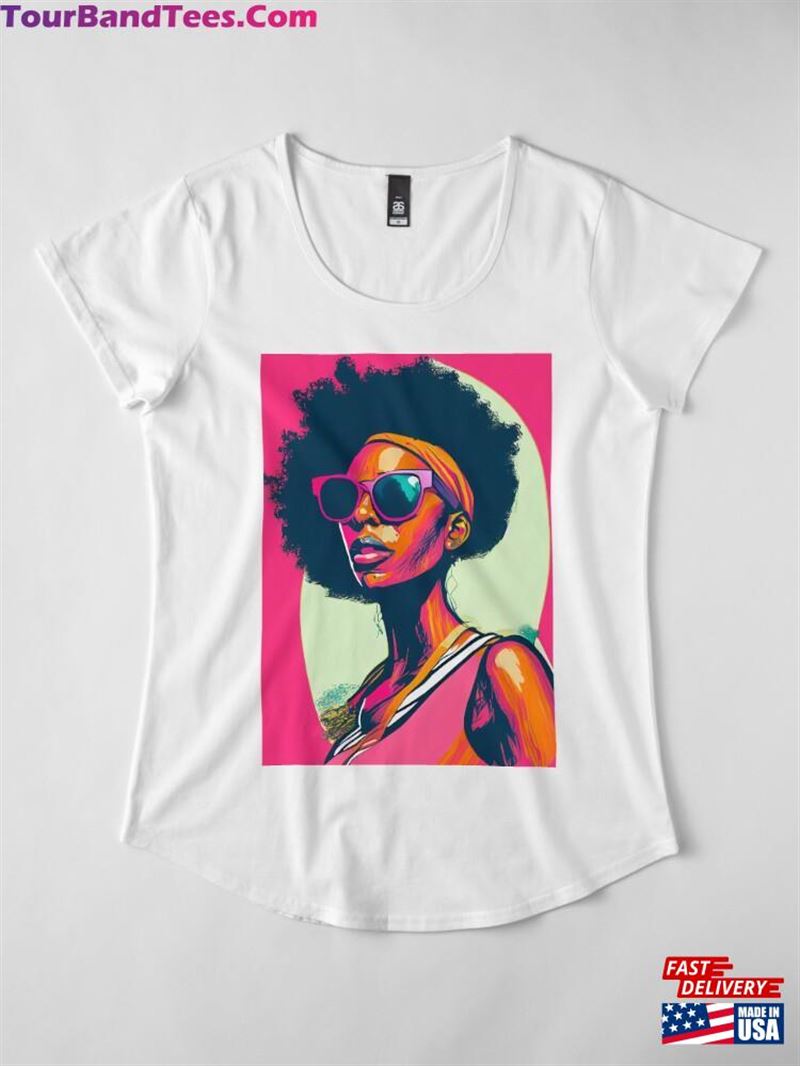 Colorful Woman Portrait Modern Abstract Art Premium Scoop T-Shirt Unisex 29Uf192480 – Utopia Fashion