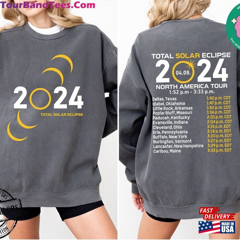 Comfort Colors Eclipse Event Sweatshirt Total Solar Shirt Double Hoodie Classic 29Uf192574 – Utopia Fashion