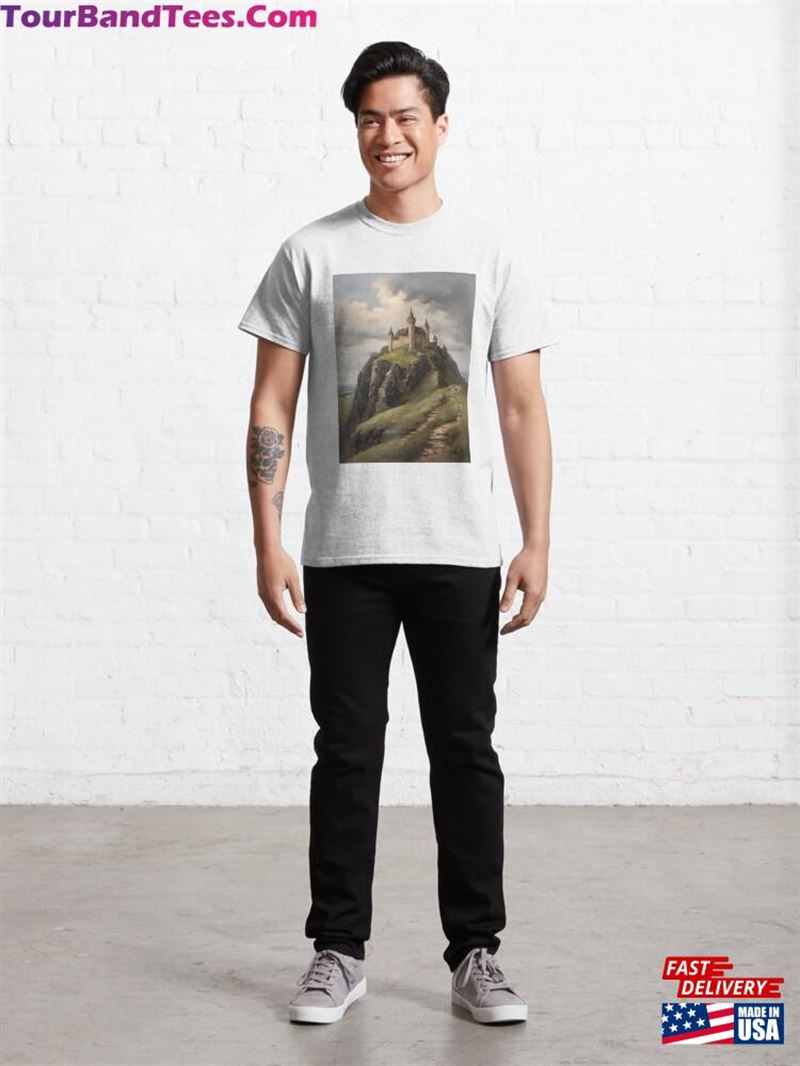 Copy Of An Old Castle On A Hill Vintage Oil Painting Classic T-Shirt Sweatshirt 29Uf192551 – Utopia Fashion