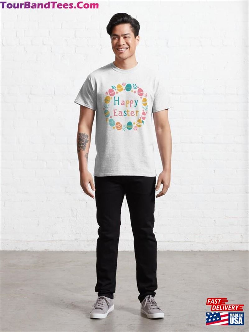 Copy Of Happy Easter Colorful Text And Eggs Classic T-Shirt Unisex 29Uf192052 – Utopia Fashion