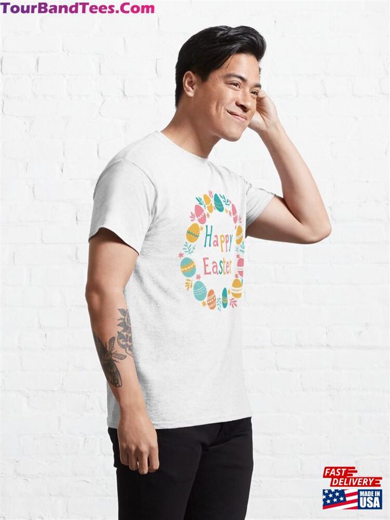 Copy Of Happy Easter Colorful Text And Eggs Classic T-Shirt Unisex 29Uf192052 – Utopia Fashion