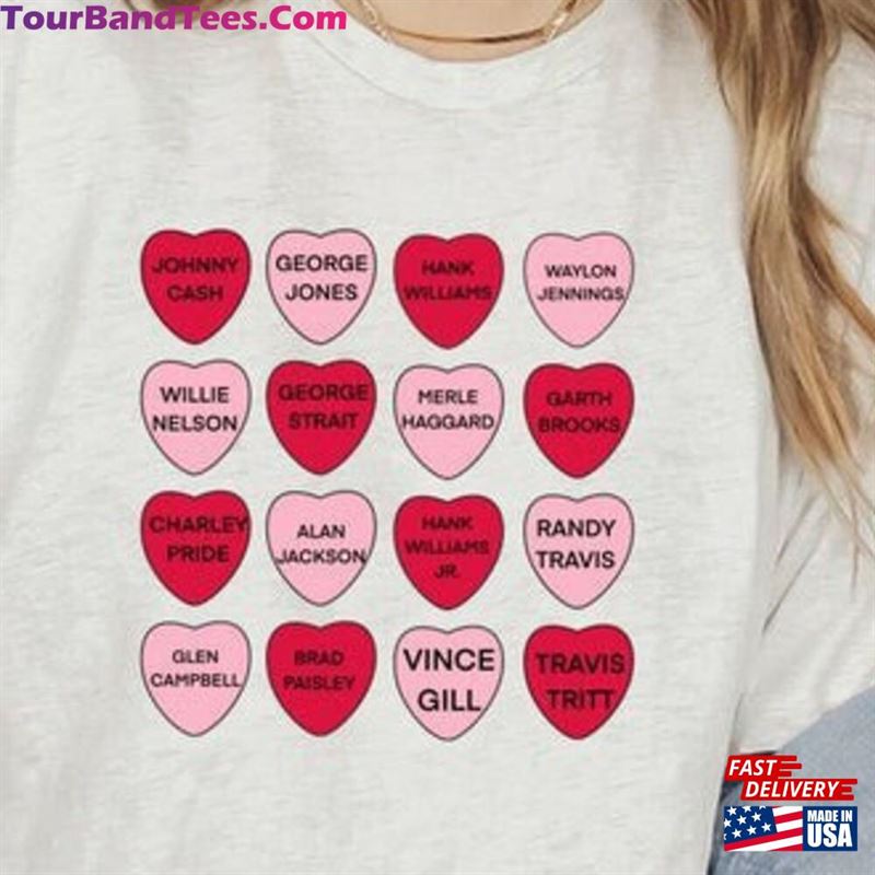 Country Music Hearts Graphic Tee Valentine’S Day T-Shirt Classic 29Uf206935 – Utopia Fashion