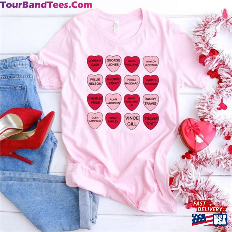 Country Music Hearts Graphic Tee Valentine’S Day T-Shirt Classic 29Uf206935 – Utopia Fashion