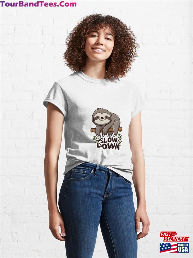 Cute Drawing Of A Sloth ! Classic T-Shirt Hoodie 29Uf191950 – Utopia Fashion