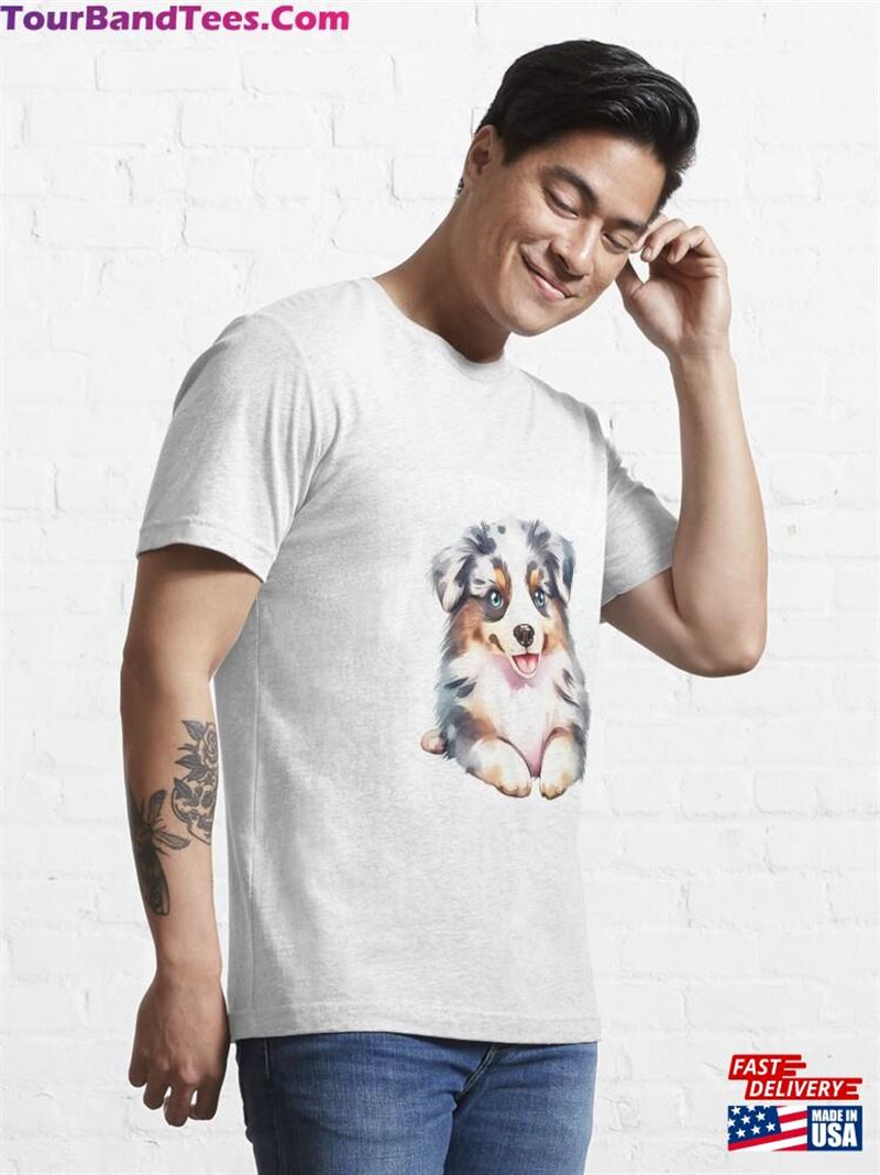 Cute Puppy Australian Sheperd T Shirt Essential T-Shirt Classic Sweatshirt 29Uf201733 – Utopia Fashion