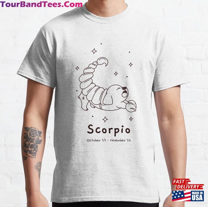 Cute Puppy Cartoon Scorpio Zodiac Sign Design Classic T-Shirt Unisex Hoodie 29Uf201413 – Utopia Fashion