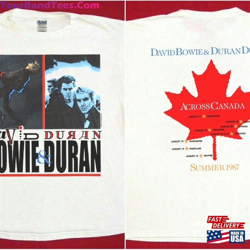 David Bowie Duran Summer Tour T-Shirt Vtg Across Canada Hoodie Classic 29Uf206740 – Utopia Fashion