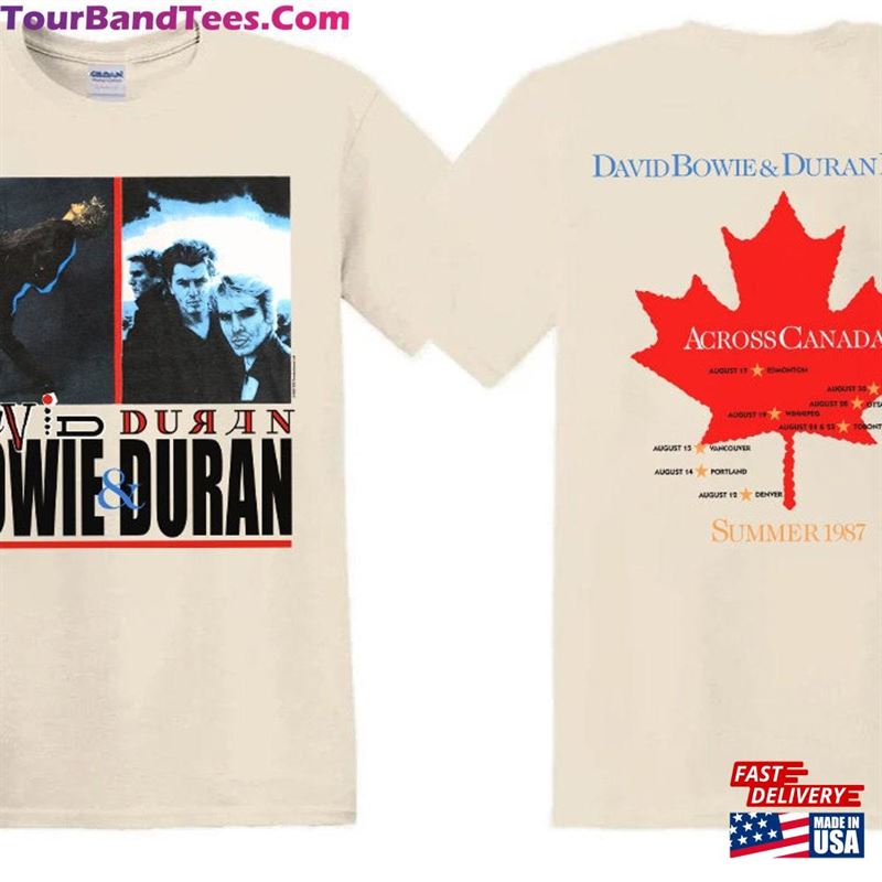 David Bowie Duran Summer Tour T-Shirt Vtg Across Canada Hoodie Classic 29Uf206740 – Utopia Fashion