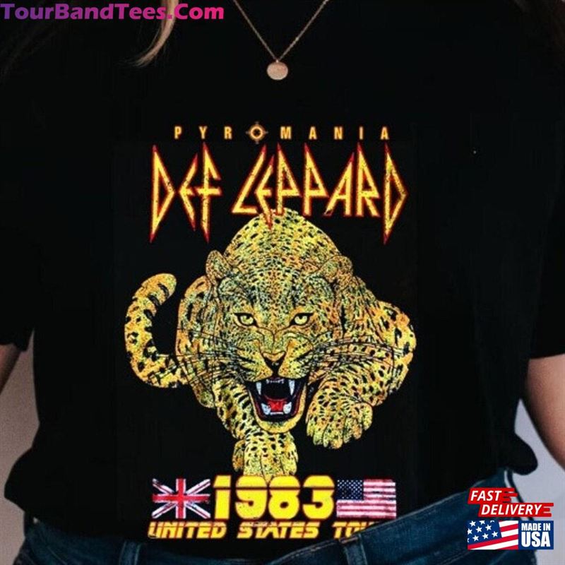 Def Leppard Us Tour Music T-Shirt Leopard Pyromania Rock Concert Shirt And Roll Sweatshirt 29Uf206463 – Utopia Fashion