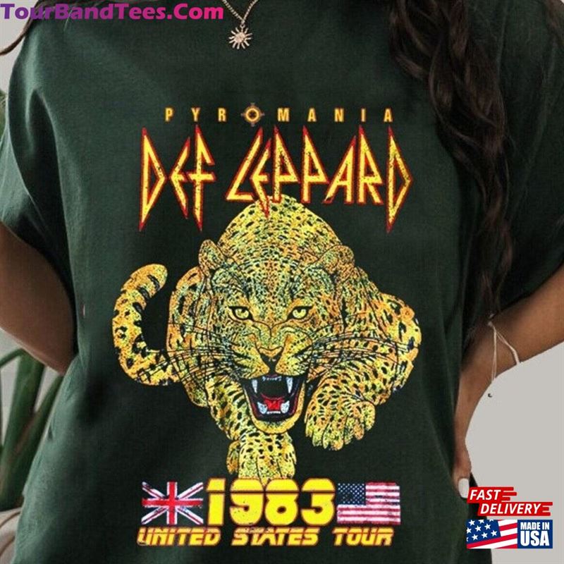 Def Leppard Us Tour Music T-Shirt Leopard Pyromania Rock Concert Shirt And Roll Sweatshirt 29Uf206463 – Utopia Fashion