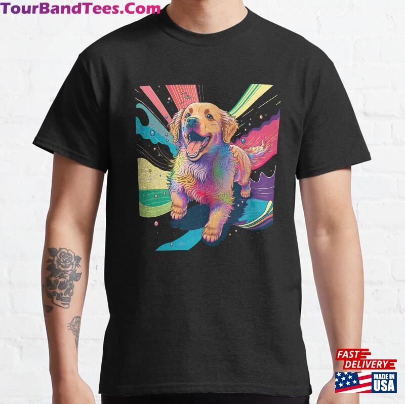 Design For Dog Lover And Golden Retriever Cartoon Classic T-Shirt Hoodie 29Uf206617 – Utopia Fashion