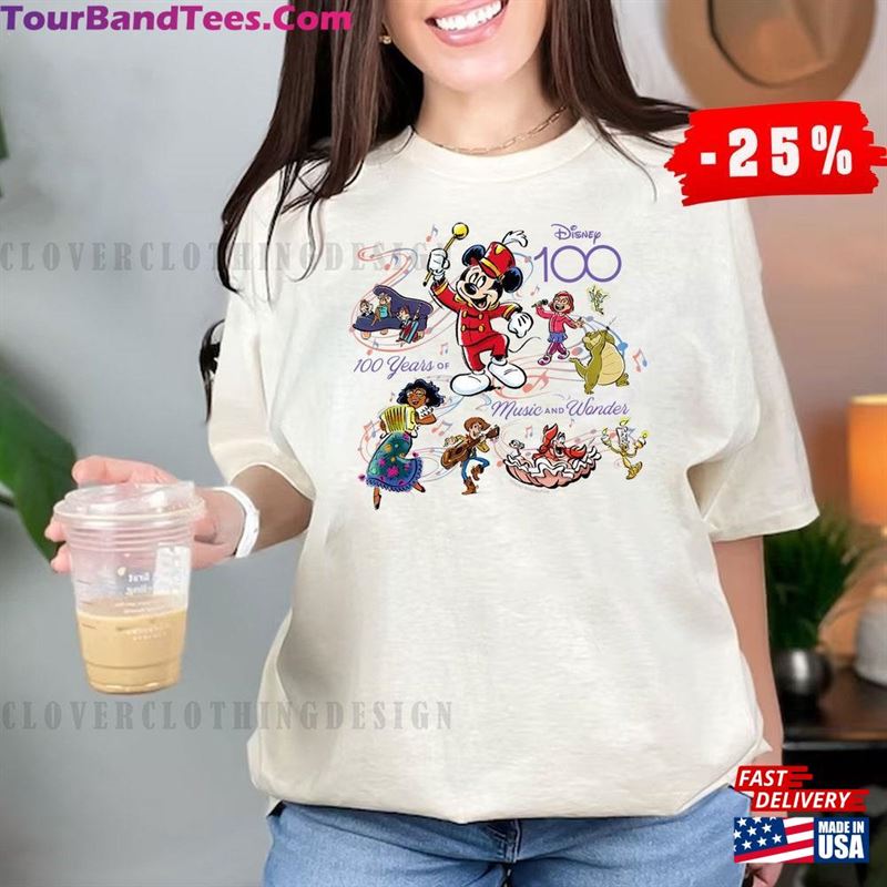 Disney Years Of Music And Wonder Full Color Tunes D100 Tshirt 100Th Anniversary Shirt Family Vacation Unisex Hoodie 29Uf201889 – Utopia Fashion