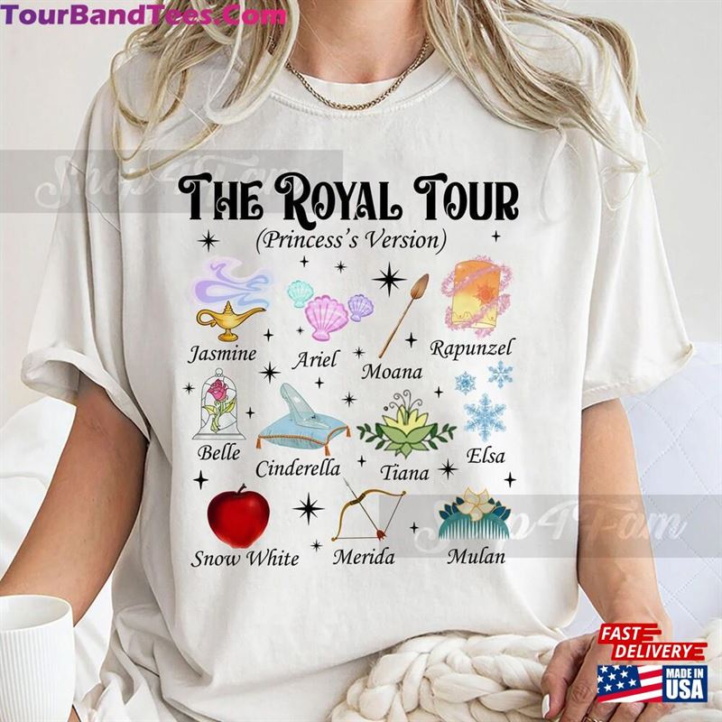 Disney Princess Version The Royal Tour Shirt Disneyland Birthday Girl Hoodie Unisex 29Uf193583 – Utopia Fashion