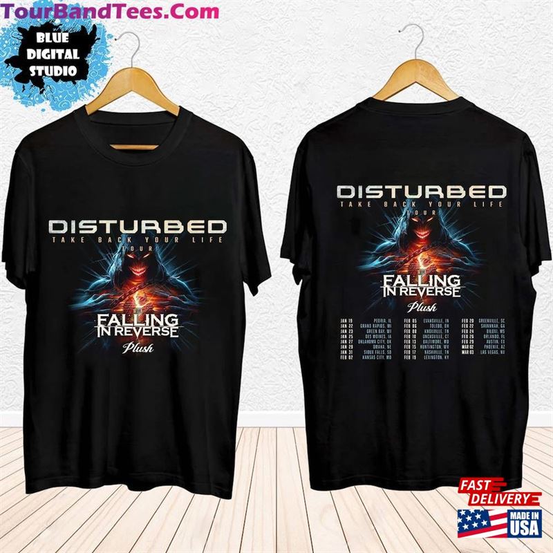 Disturbed Tour Shirt Band Fan Concert T-Shirt Classic 29Uf211553 – Utopia Fashion