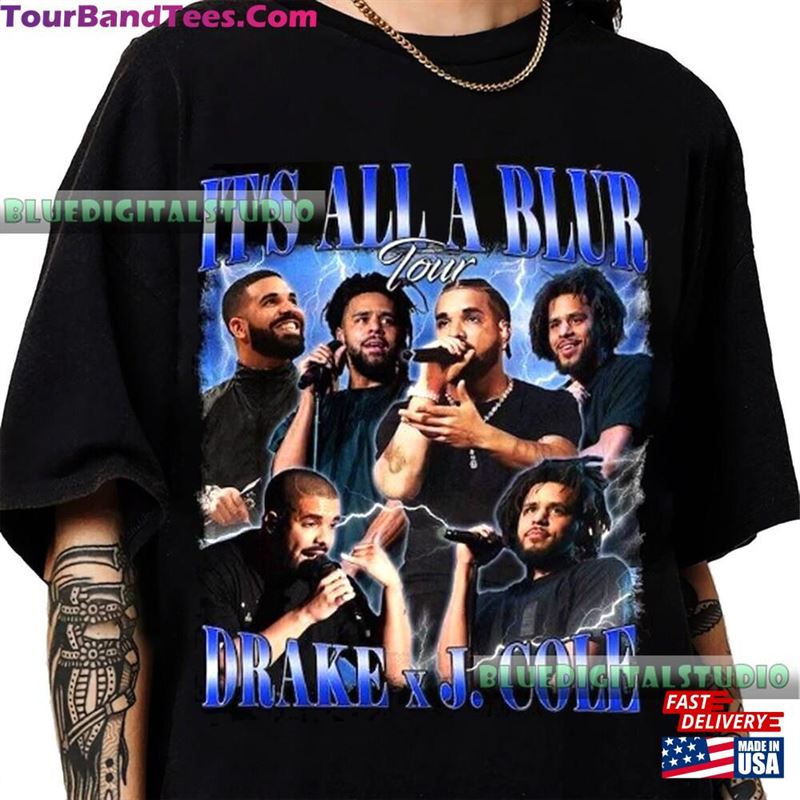 Drake J Cole Big As The What Tour Shirt 90S Vintage Bootleg It’S All Blur Rap Music Classic Hoodie 29Uf201731 – Utopia Fashion