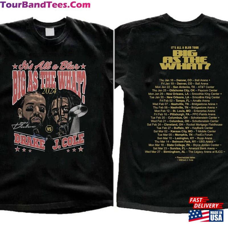 Drake J Cole Big As The What Tour Shirt It’S All Blur Rap Music Unisex Sweatshirt 29Uf211751 – Utopia Fashion