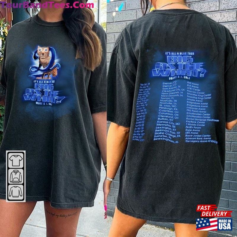 Drake J Cole Big As The What Tour 90S Rap Shirt Sides Vintage It’S All Blur Y2K Sweatshirt T-Shirt Classic 29Uf211607 – Utopia Fashion