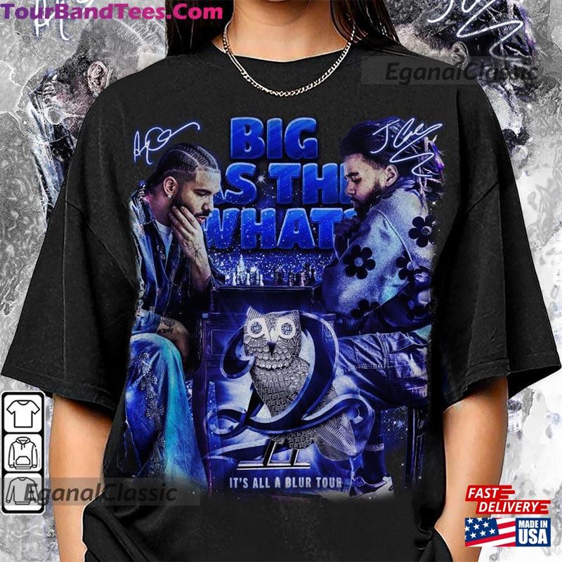 Drake J Cole Big As The What Tour 90S Shirt Bootleg Rapper Vintage It’S All Blur Y2K Sweatshirt Classic 29Uf211498 – Utopia Fashion