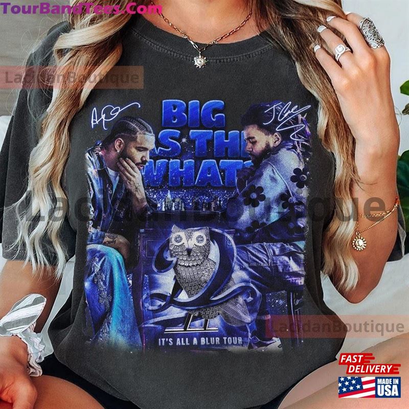 Drake J Cole Big As The What Tour 90S Shirt Bootleg Rapper Vintage It’S All Blur Y2K Sweatshirt Classic 29Uf191811 – Utopia Fashion