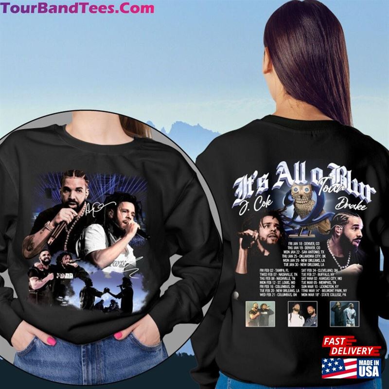 Drake J Cole It’S All A Blur Tour Shirt Rap Vintage Sweatshirt Unisex 29Uf193567 – Utopia Fashion