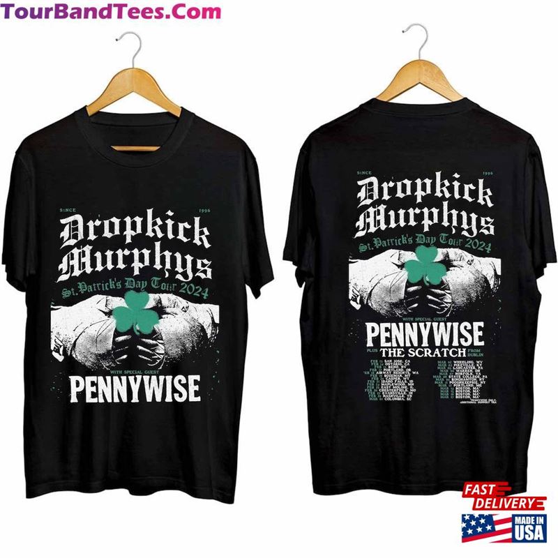 Dropkick Murphys St Patricks Day Tour Shirt Band Fan Concert Unisex Classic 29Uf192599 – Utopia Fashion