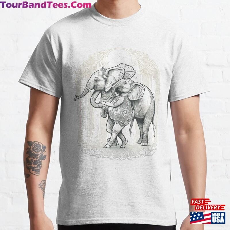 Elephant Love Classic T-Shirt Unisex 29Uf194748 – Utopia Fashion