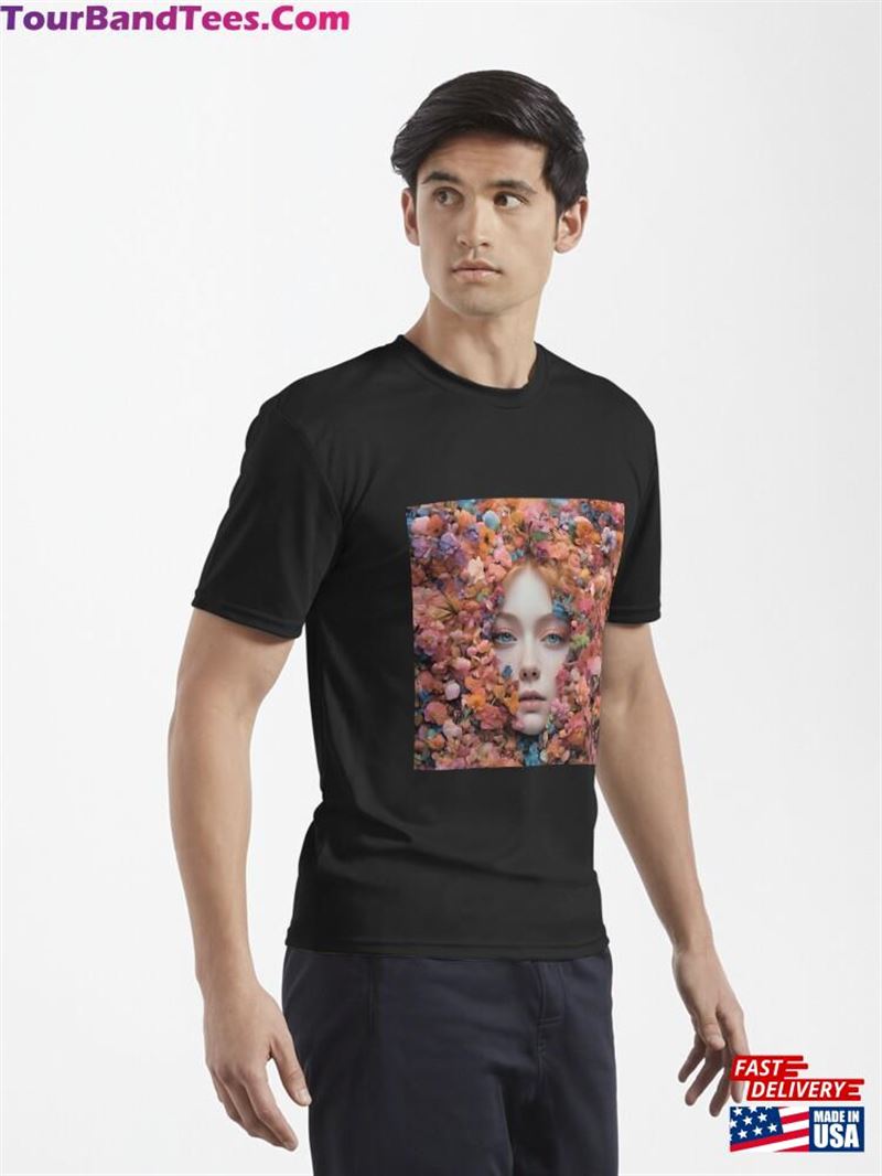 Elle Fanning` Face Between Flowers Active T-Shirt Sweatshirt 29Uf194715 – Utopia Fashion