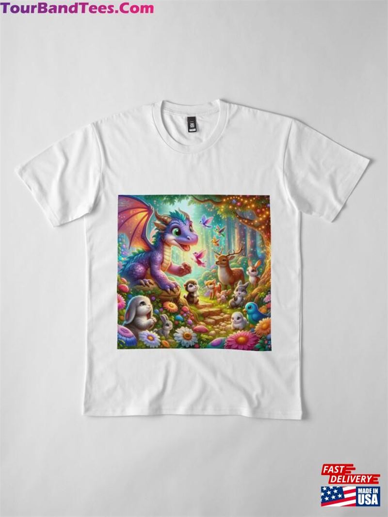 Enchanted Forest Playtime With Dragon And Animals Premium T-Shirt Classic 29Uf201568 – Utopia Fashion