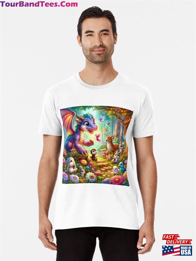 Enchanted Forest Playtime With Dragon And Animals Premium T-Shirt Classic 29Uf201568 – Utopia Fashion