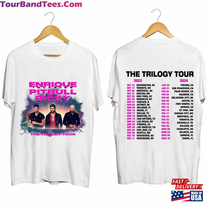 Enrique Iglesias X Pitbull Ricky Martin The Trilogy Tour Shirt Concert T-Shirt Classic 29Uf192788 – Utopia Fashion