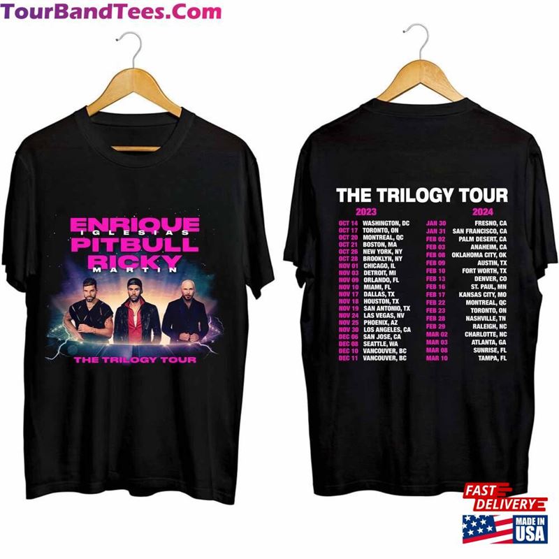 Enrique Iglesias X Pitbull Ricky Martin The Trilogy Tour Shirt Concert T-Shirt Classic 29Uf192788 – Utopia Fashion