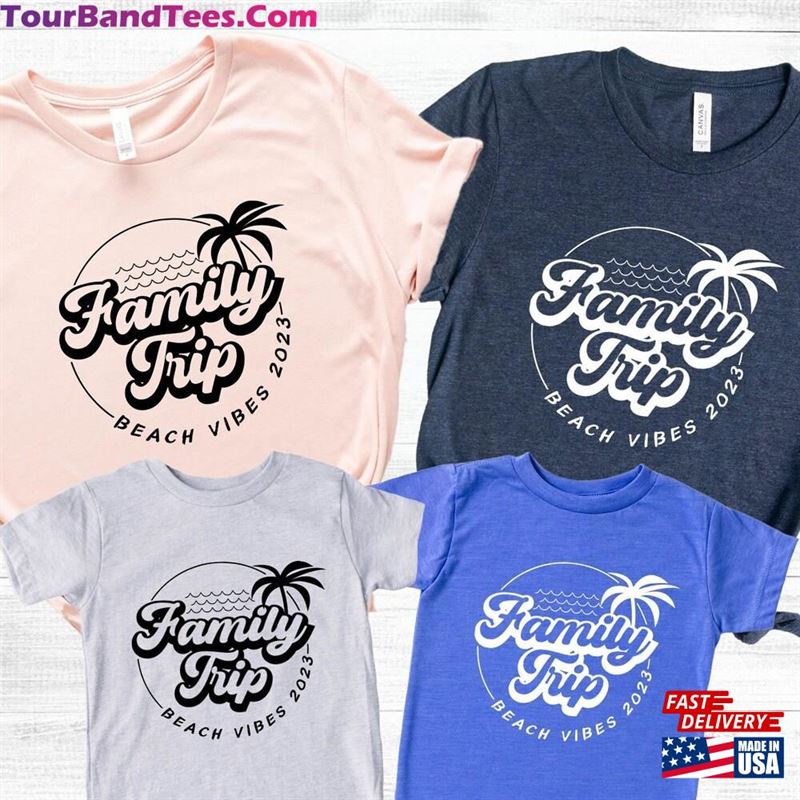 Family Trip Shirts Beach Vibes Shirt Vacation Tees Classic T-Shirt 29Uf193356 – Utopia Fashion