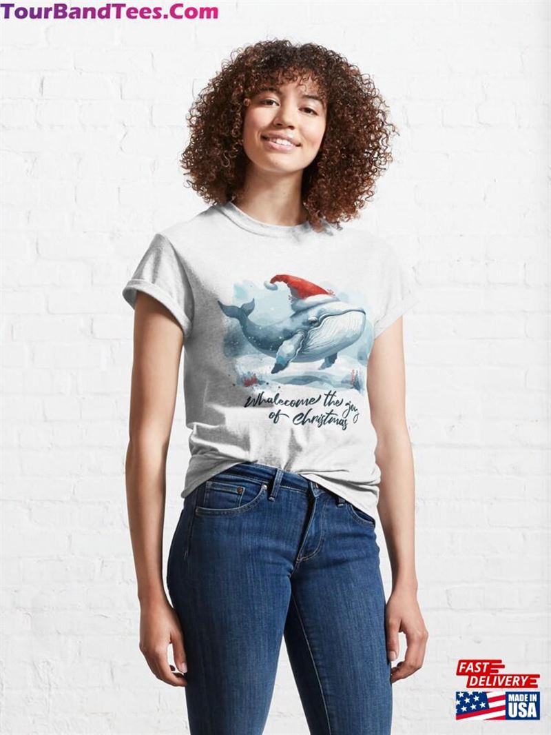 Festive Whale Santa T-Shirt In Snow Tee Winter Ocean Hoodie 29Uf193359 – Utopia Fashion