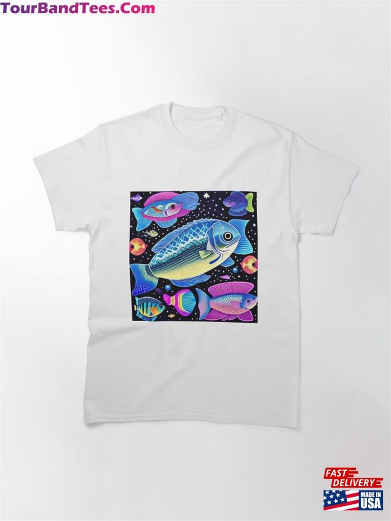 Fish In Space Classic T-Shirt Hoodie Unisex 29Uf206462 – Utopia Fashion