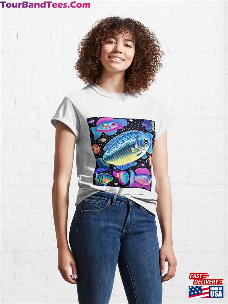 Fish In Space Classic T-Shirt Hoodie Unisex 29Uf206462 – Utopia Fashion