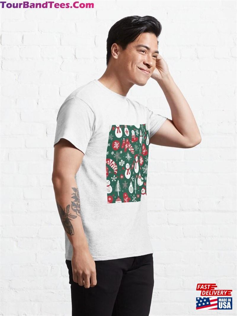 Frosty Festivities Tapestry Classic T-Shirt Unisex 29Uf193402 – Utopia Fashion