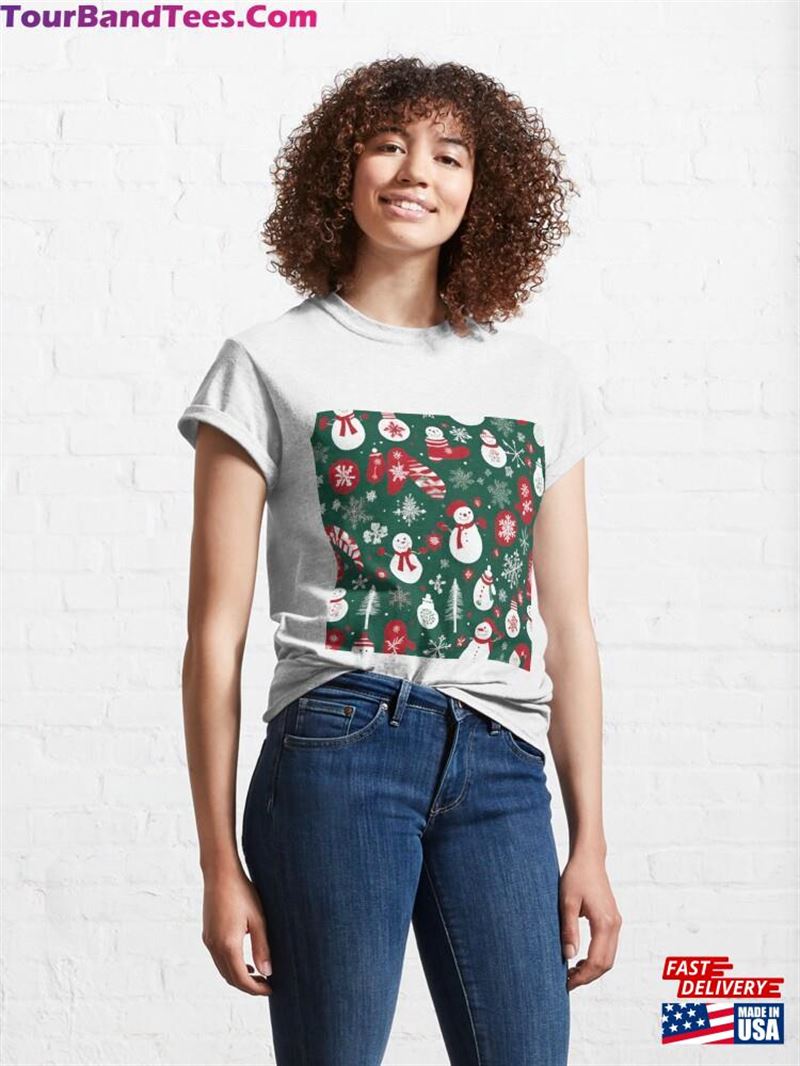 Frosty Festivities Tapestry Classic T-Shirt Unisex 29Uf193402 – Utopia Fashion