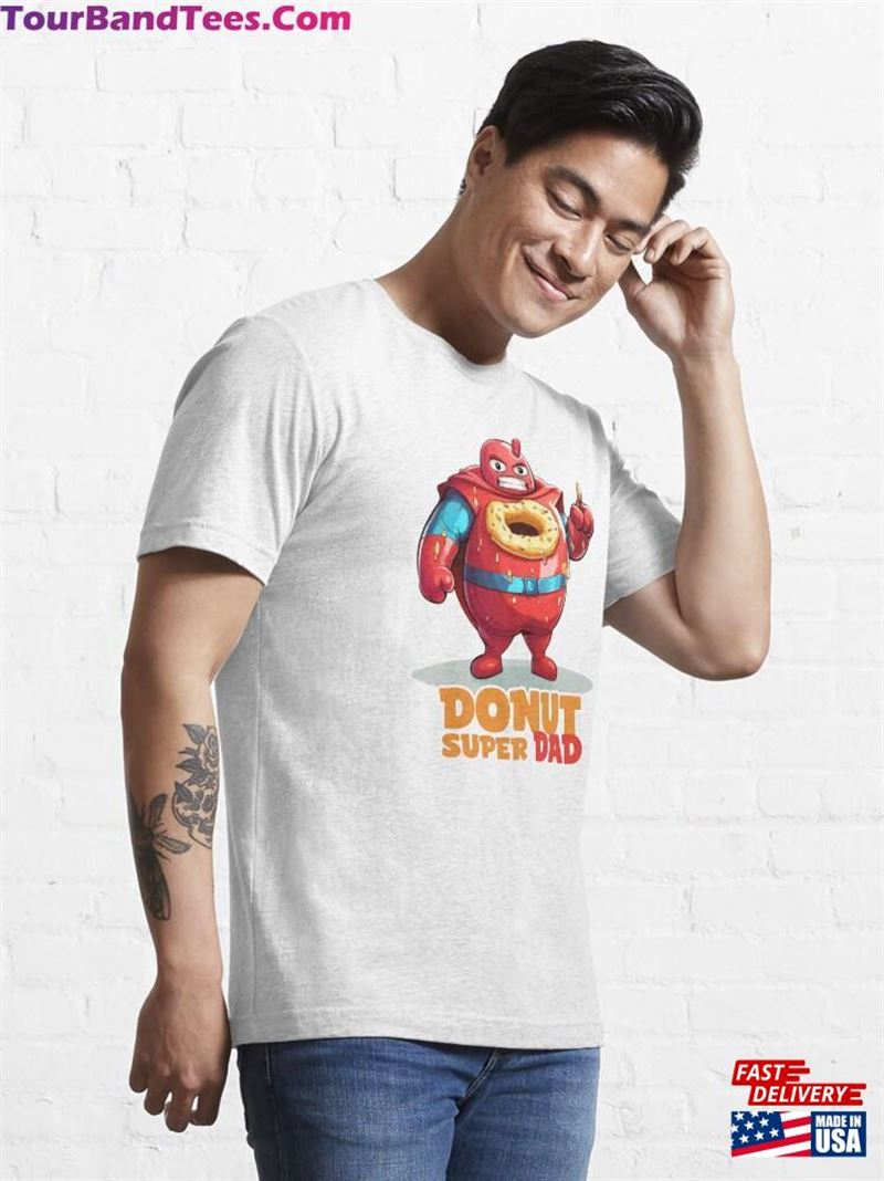 Funny Donut Super Dad Essential T-Shirt Unisex 29Uf194093 – Utopia Fashion