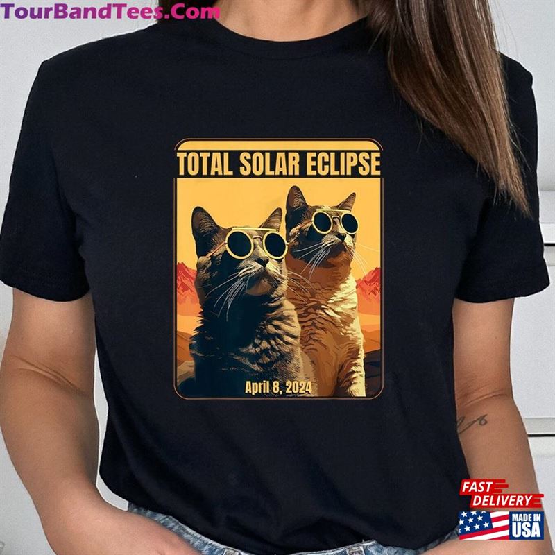 Funny Solar Eclipse Cat Shirt Total T-Shirt Hoodie 29Uf192748 – Utopia Fashion