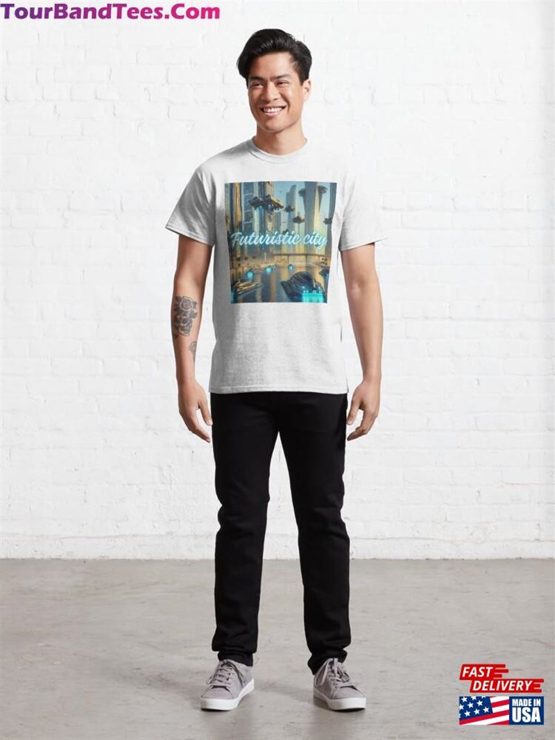 Futuristic City Classic T-Shirt Unisex 29Uf192189 – Utopia Fashion