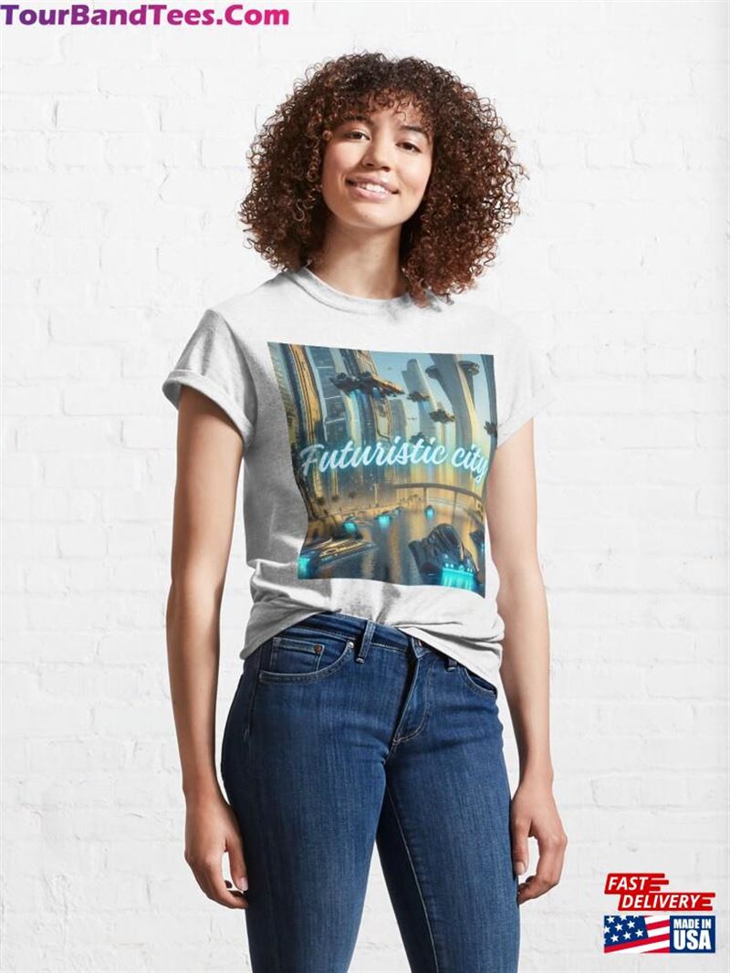 Futuristic City Classic T-Shirt Unisex 29Uf192189 – Utopia Fashion